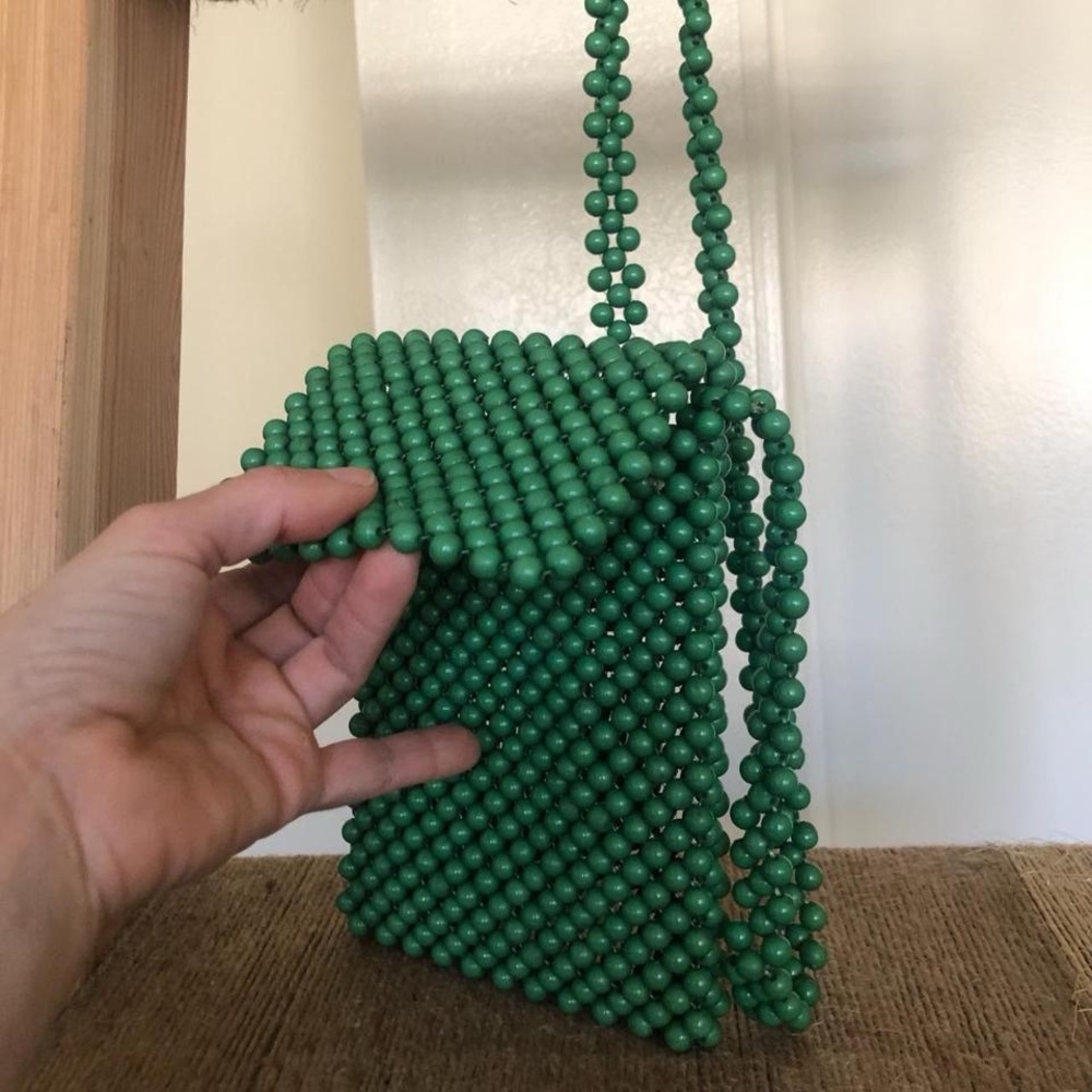 Green Beaded Handbag - Picture 3 of 4